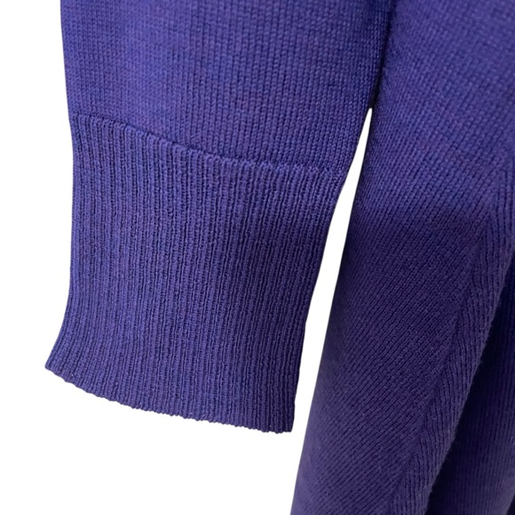 Eileen Fisher Blue Merino Wool Sweater Dress Size Small Long Sleeves Lagenlook - Picture 5 of 9